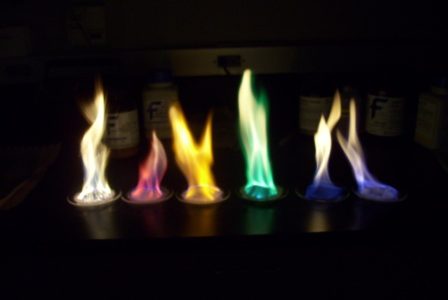 Chemistry class does a fiery lab