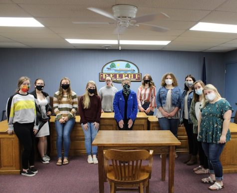 Parnassus crew with Mayor Anita Werling at the mayor's office.