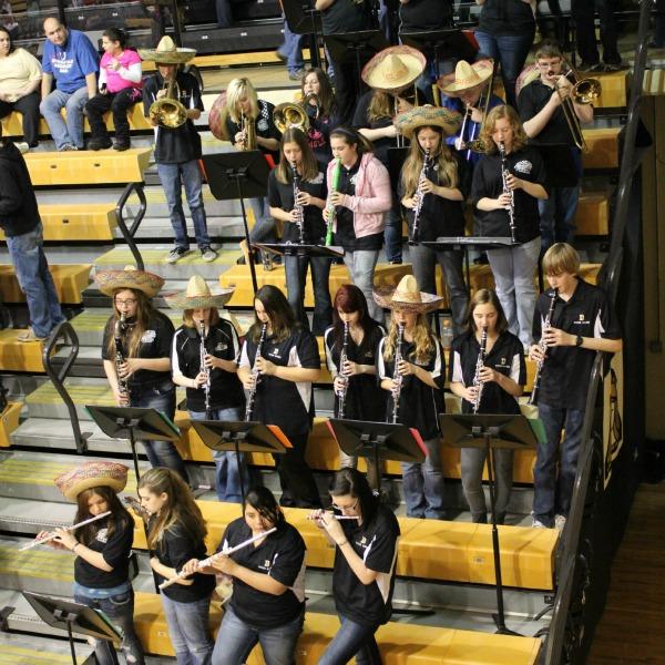 The pep band is an integral part to DCHSs renewed sense of school spirit.