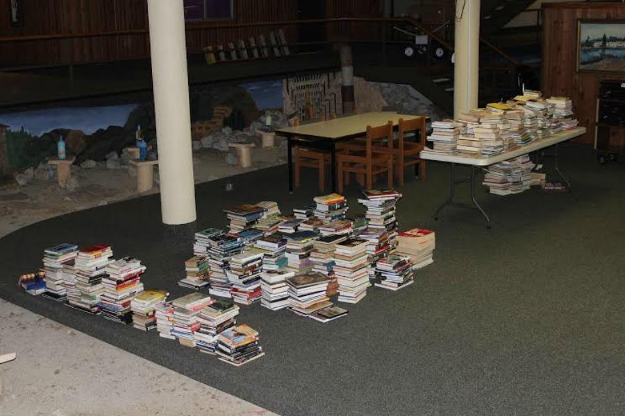 Ms. Lawton and her aides had to sort through the waterlogged books and assess the damage.