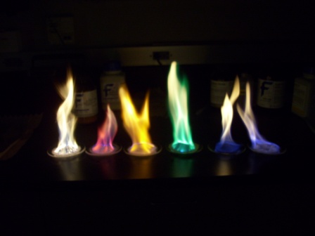 Chemistry class does a fiery lab