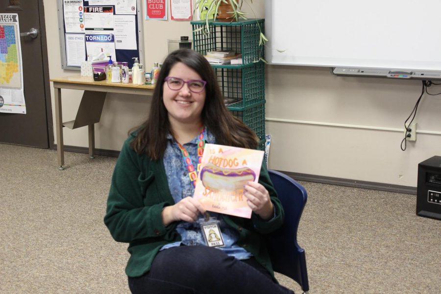 DCHS grad Kayleen Baker holds her newly published book, Is a Hotdog a Sandwich? Kayleen self published through Amazon Publishing, and her book is now available for purchase.