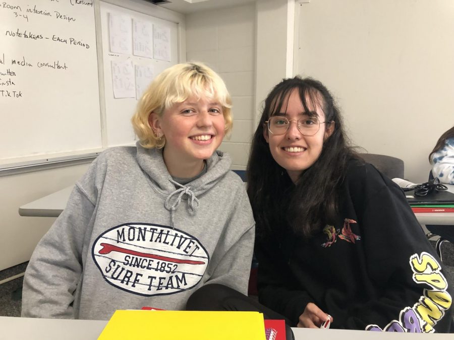 DCHS is home to two exchange students this year, Elise Lagree (left) and Marine Proto (right).