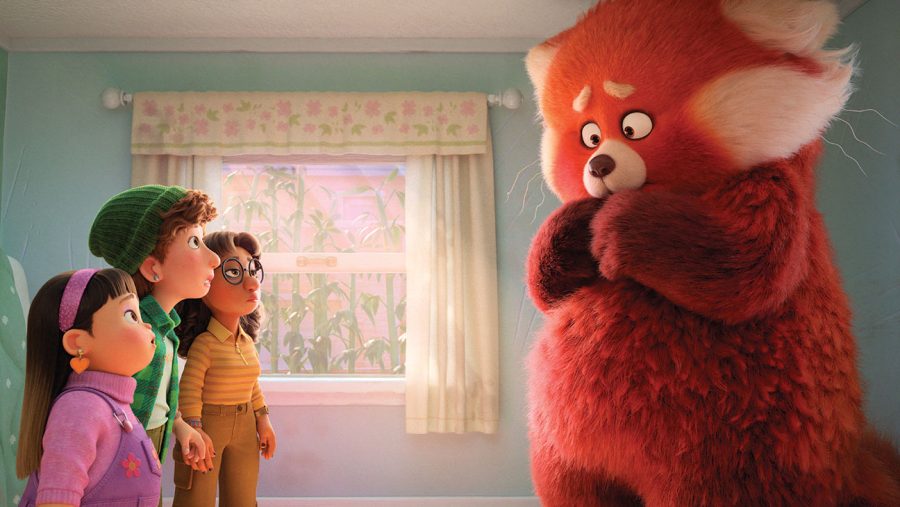 WE’VE GOT YOUR (FLUFFY) BACK – In Disney and Pixar’s all-new original feature film “Turning Red,” everything is going great for 13-year-old Mei—until she begins to “poof” into a giant panda when she gets too excited. Fortunately, her tightknit group of friends have her fantastically fluffy red panda back. Featuring the voices of Rosalie Chiang, Ava Morse, Maitreyi Ramakrishnan and Hyein Park as Mei, Miriam, Priya and Abby, “Turning Red” opens in theaters on March 11, 2022. © 2021 Disney/Pixar. All Rights Reserved.