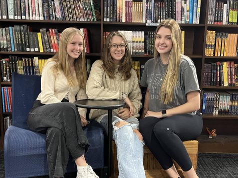 DCHS hosts exchange students most every year. This years students are (from left to right) Eva Frechede, Karolina Jandova, and Maite Vilar Muchiutt. 