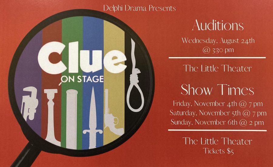 Graphic by Amanda Armstrong and inspired by the Clue: On Stage logo.