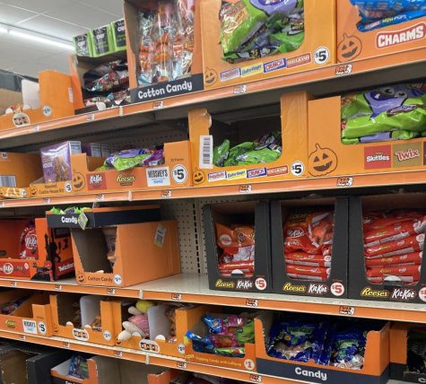 Some of the options of Halloween candy at our local stores. 
