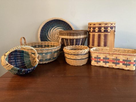 Basket weaving is just one of Ella Hudson’s hobbies.